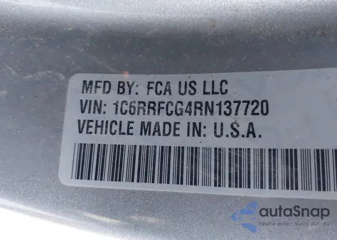 2024 Ram 1500 Tradesman 4X4 6'4 Box z USA, uszkodzony, nr VIN 1C6RRFCG4RN137720
